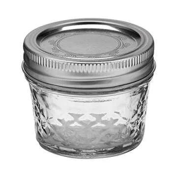 Ball 4-Ounce Quilted Crystal Jelly Jars Quality Set