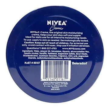 Nivea Creme Tin - 400ml Pack of 1, Whole Body Moisturizer for Acne-Prone Skin, Alcohol-Free & Antise...