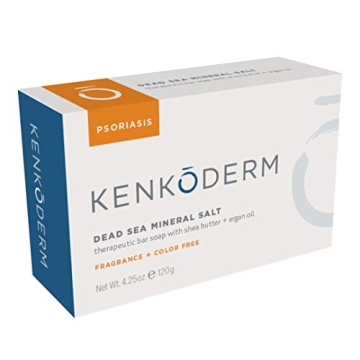 Kenkoderm Psoriasis Mineral Salt Soap - Natural Relief for Sensitive Skin