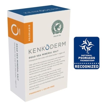 Kenkoderm Psoriasis Mineral Salt Soap - Natural Relief for Sensitive Skin
