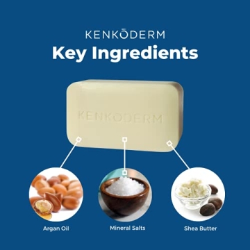 Kenkoderm Psoriasis Mineral Salt Soap - Natural Relief for Sensitive Skin