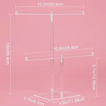 Elegant 2-Tier Acrylic Jewelry Display Stand