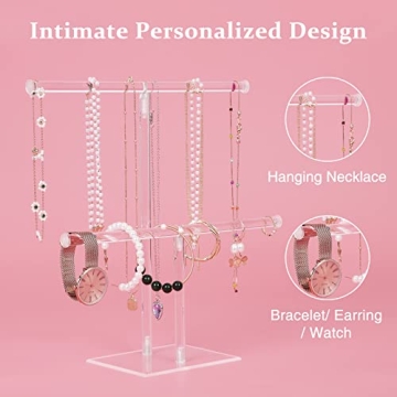 Elegant 2-Tier Acrylic Jewelry Display Stand