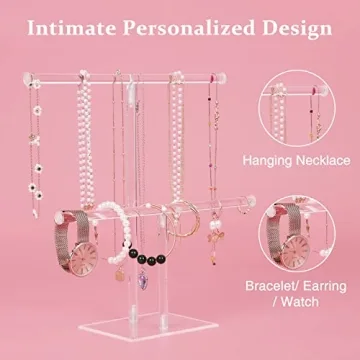 Elegant 2-Tier Acrylic Jewelry Display Stand