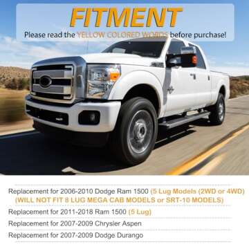 WEIZE Rear Truck & Tow Brake Kit, Carbon Fiber Ceramic Brake Pads & Drilled/Slotted Brake Rotors, Fi...