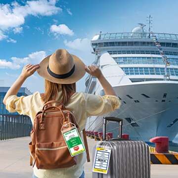 Premium Cruise Luggage Tags Holder for Carnival, NCL, Princess, MSC Cruise Ships Essentials in 2024-...