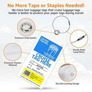 Premium Cruise Luggage Tags Holder for All Cruise Lines