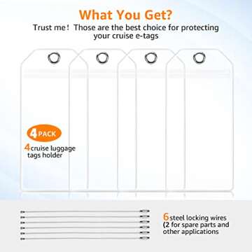 Premium Cruise Luggage Tags Holder for All Cruise Lines