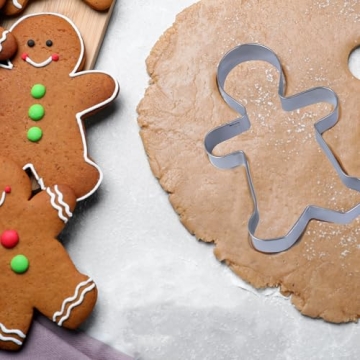 Christmas Cookie Cutters Set - 6 Stainless Steel Shapes