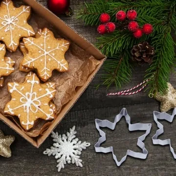 Christmas Cookie Cutters Set - 6 Stainless Steel Shapes