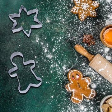 Christmas Cookie Cutters Set - 6 Stainless Steel Shapes
