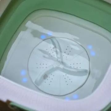 Portable Washing Machine,12L Mini Washer with Foldable Design, Has 3 smart Modes for Travel,Apartment,Baby Clothes,Socks camping, RV (Green)