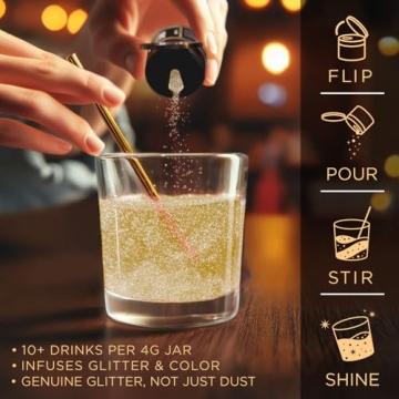 Brew Glitter in Gold for Drinks | Edible Sparkle by Bakell