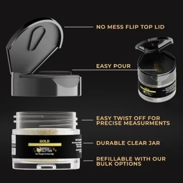 Brew Glitter in Gold for Drinks | Edible Sparkle by Bakell