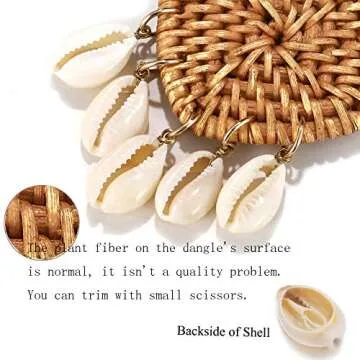 Rattan Shell Earrings for Stylish Summer Looks