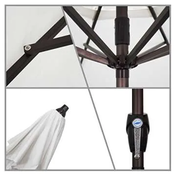 California 9' Round Market Umbrella with Auto Tilt