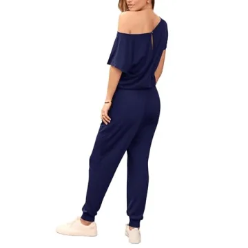 Stylish PRETTYGARDEN Women Off Shoulder Jumpsuit for Summer