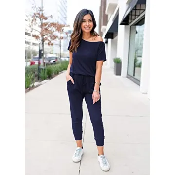 Stylish PRETTYGARDEN Women Off Shoulder Jumpsuit for Summer