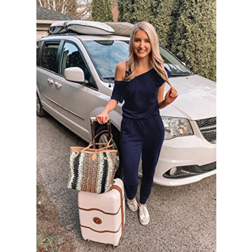 Stylish PRETTYGARDEN Women Off Shoulder Jumpsuit for Summer