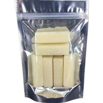 Beesworks White Beeswax Bars (6 oz) | 100% Pure, Cosmetic Grade, Triple-Filtered Beeswax for DIY Ski...