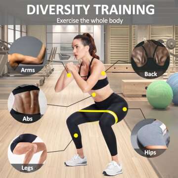 Resistance Band Loops, Workout Bands for Men & Women, Exercise Bands for Physical Therapy, Rubber Resistance Bands Set of 5, Elastic Bands for Home Fitness, Yoga, Gym Training (Multicolor)