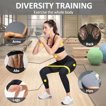 Resistance Band Loops, Workout Bands for Men & Women, Exercise Bands for Physical Therapy, Rubber Resistance Bands Set of 5, Elastic Bands for Home Fitness, Yoga, Gym Training (Multicolor)