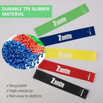 Resistance Band Loops, Workout Bands for Men & Women, Exercise Bands for Physical Therapy, Rubber Resistance Bands Set of 5, Elastic Bands for Home Fitness, Yoga, Gym Training (Multicolor)