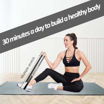 Resistance Band Loops, Workout Bands for Men & Women, Exercise Bands for Physical Therapy, Rubber Resistance Bands Set of 5, Elastic Bands for Home Fitness, Yoga, Gym Training (Multicolor)