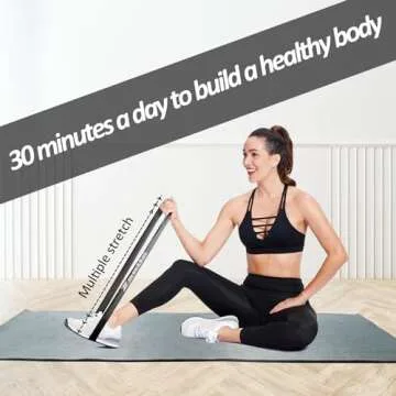 Resistance Band Loops, Workout Bands for Men & Women, Exercise Bands for Physical Therapy, Rubber Resistance Bands Set of 5, Elastic Bands for Home Fitness, Yoga, Gym Training (Multicolor)