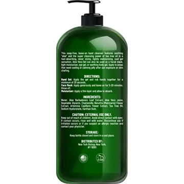 Aloe Vera Gel for Sunburn Relief and Moisturizing