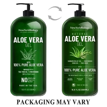 Aloe Vera Gel for Sunburn Relief and Moisturizing