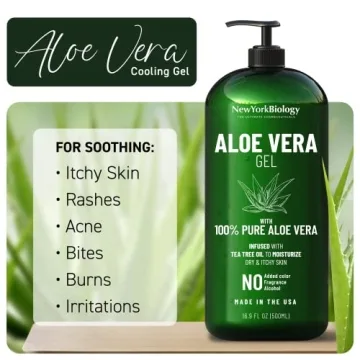 Aloe Vera Gel for Sunburn Relief and Moisturizing