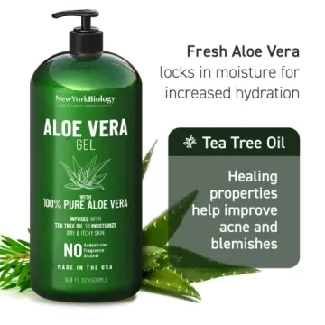 Aloe Vera Gel for Sunburn Relief and Moisturizing