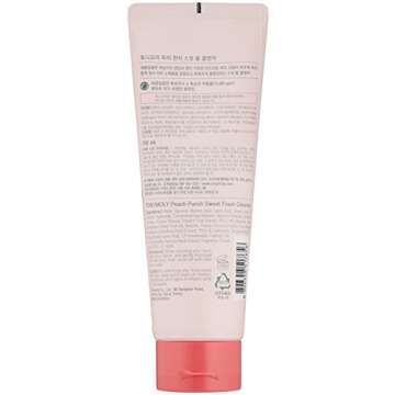 TONYMOLY Peach Punch Sweet Foam Cleanser - Gentle & Refreshing Cleanser for Radiant Skin