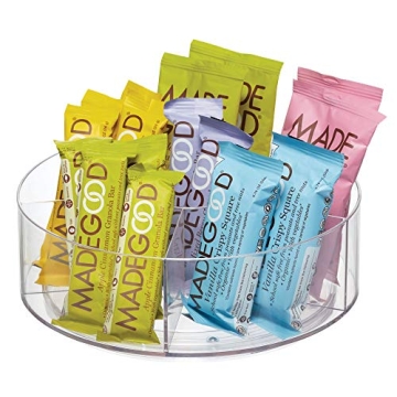 iDesign Divided Rotating Tea Packet Organizer - Clear