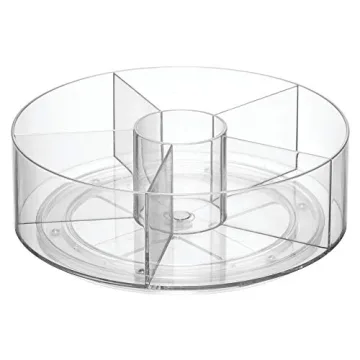 iDesign Divided Rotating Tea Packet Organizer - Clear