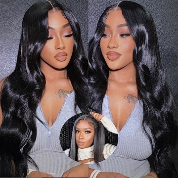 Wear and Go 26" Human Hair Glueless Body Wave Wig