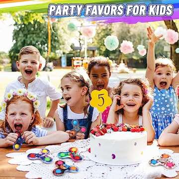 12 PCS Push Pop Fidget Spinner Toy for Stress Relief and Fun