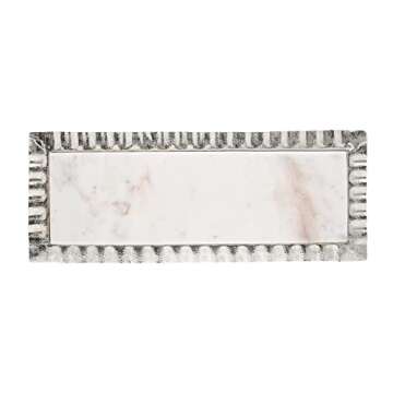 Godinger Serving Tray - Elegant Marble Appetizer Tray 18x7