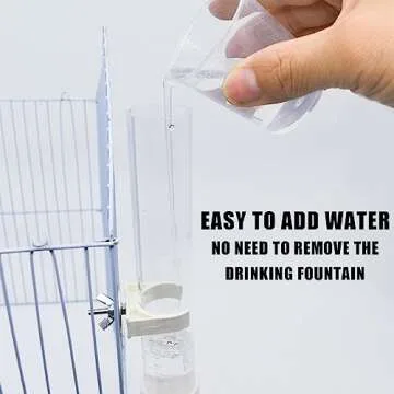 Bird Water Feeder,1PC Automatic Parrot Water Dispenser Bird Water Bottle with Cleaning Brush,Bird Cage Accessories Bird Drinker Bowl Fountain for Parrot Budgie Lovebirds Cockatiel Parakeet,130ML