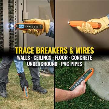 Klein Tools ET450 Advanced Circuit Breaker Finder and Wire Tracer Kit for Energized and Non-Energized Breakers, Fuses, and Wires
