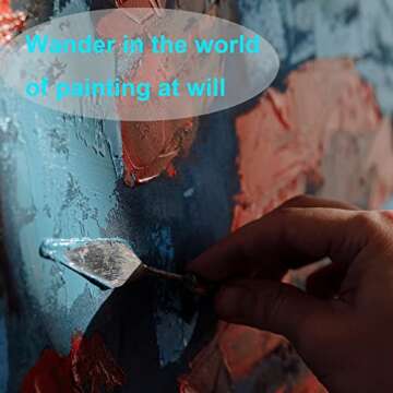 5 Piece Palette knifes Painting Knife Set for Oil, Acrylic Paint,Cake Decorating,Stainless Steel Pallet Knife Paint Knife Art Spatula for Various Types of Painting,ColorMixing,Smearing