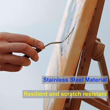 5 Piece Palette knifes Painting Knife Set for Oil, Acrylic Paint,Cake Decorating,Stainless Steel Pallet Knife Paint Knife Art Spatula for Various Types of Painting,ColorMixing,Smearing