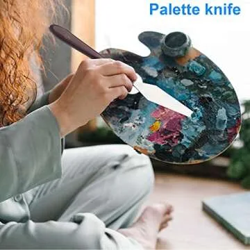 5 Piece Palette knifes Painting Knife Set for Oil, Acrylic Paint,Cake Decorating,Stainless Steel Pallet Knife Paint Knife Art Spatula for Various Types of Painting,ColorMixing,Smearing