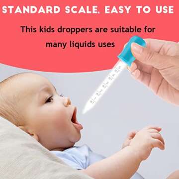 Hsxfl Liquid Droppers 10 PCS, Silicone and Plastic Pipettes with Bulb Tip-5 ML Eye Dropper for Christmas, Halloween, Thanksgiving Candy Molds Gelatin Maker & Gummy Bear Mold- Oils Science