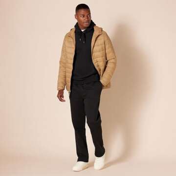 Amazon Essentials Men's Sweatshirt Hoodie, Black Heather, Medium, Big & Tall Options Available