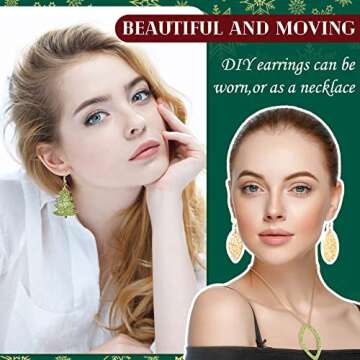 Patelai 4 Pieces Resin Jewelry Earring Silicone Molds Valentine's Day Women Epoxy Mold for Jewelry M...