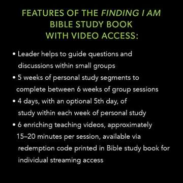 Finding I AM Bible Study Book with Video Access