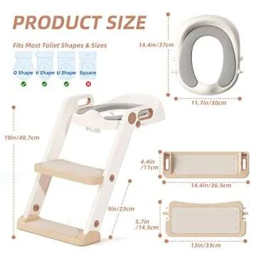 XJD Adjustable Potty Training Toilet with Step Ladder