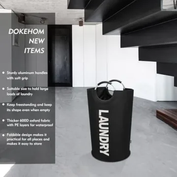 DOKEHOM Large Laundry Basket - 95L Collapsible Hamper